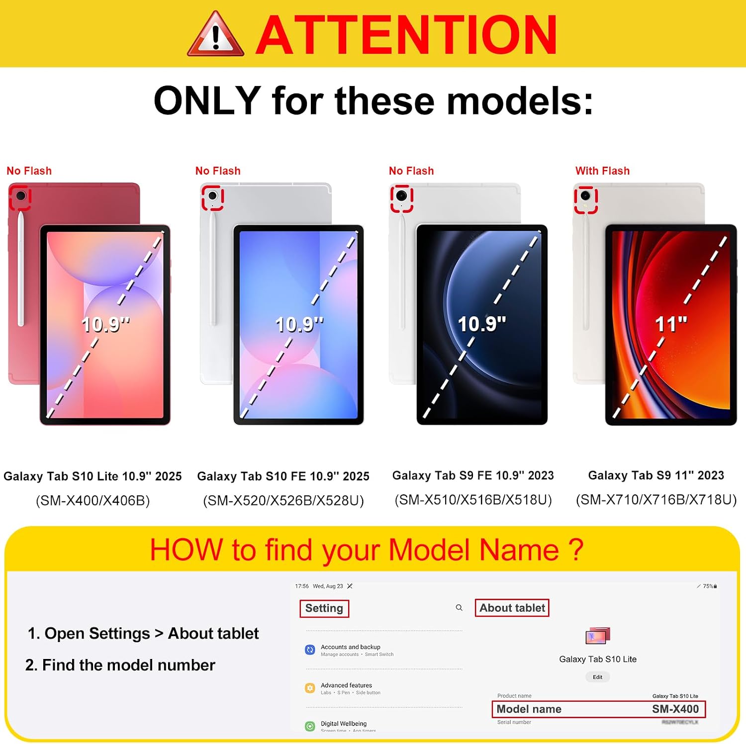 FUNDA MULTIÁNGULO FINTIE PARA SAMSUNG GALAXY TAB S10 LITE/S10 FE/S9 FE 10.9'' - 2