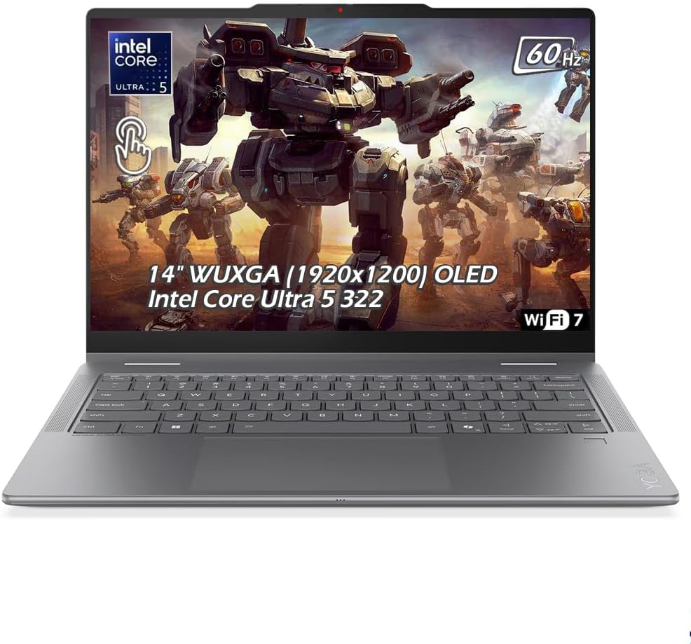 LAPTOP 2 EN 1 LENOVO YOGA 7I ULTRA 5 322 14' WUXGA OLED 16GB 2TB SSD LUNA GREY - 1