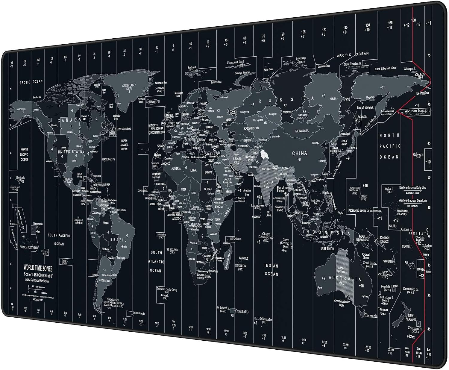 MOUSE PAD GRANDE ANPOLLO MAPA MUNDIAL 90X40 CM BASE ANTIDESLIZANTE - 1