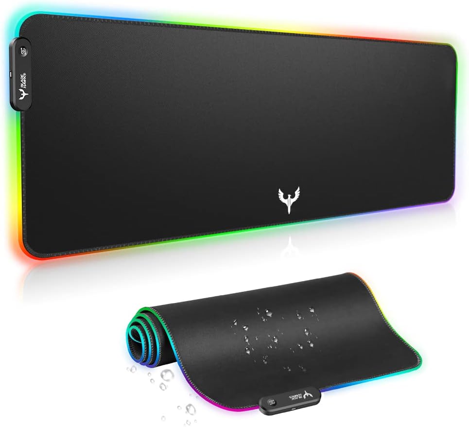 MOUSE PAD BLADEHAWKS RGB GAMING EXTRA GRANDE 31.5X12 PULGADAS NEGRO - 1