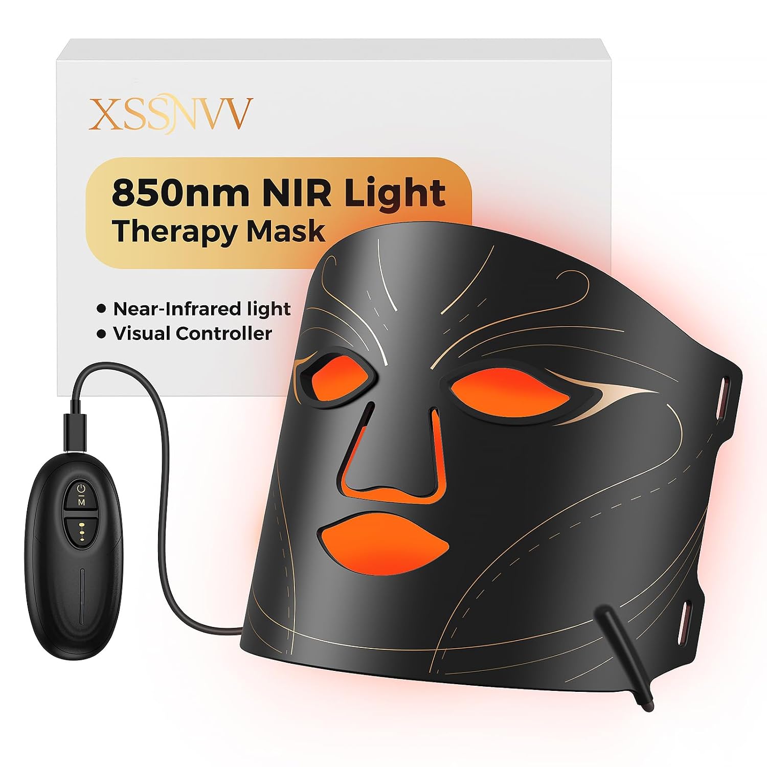MASCARILLA FACIAL XSSNVV CON TERAPIA DE LUZ ROJA Y AZUL 850NM NIR - 1