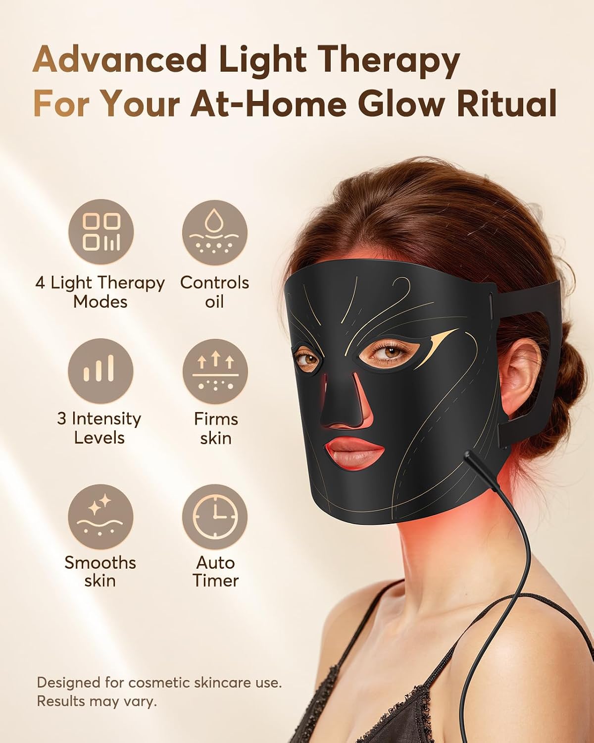 MASCARILLA FACIAL XSSNVV CON TERAPIA DE LUZ ROJA Y AZUL 850NM NIR - 2