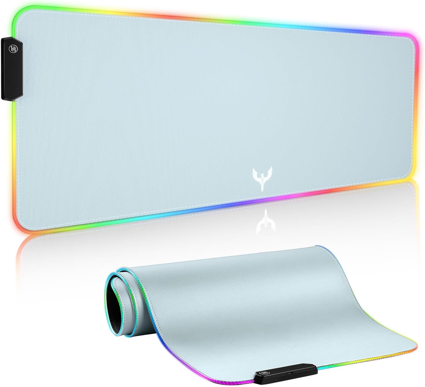 MOUSE PAD BLADEHAWKS RGB GAMING EXTRA GRANDE 31.5X12 PULGADAS GRIS - 1
