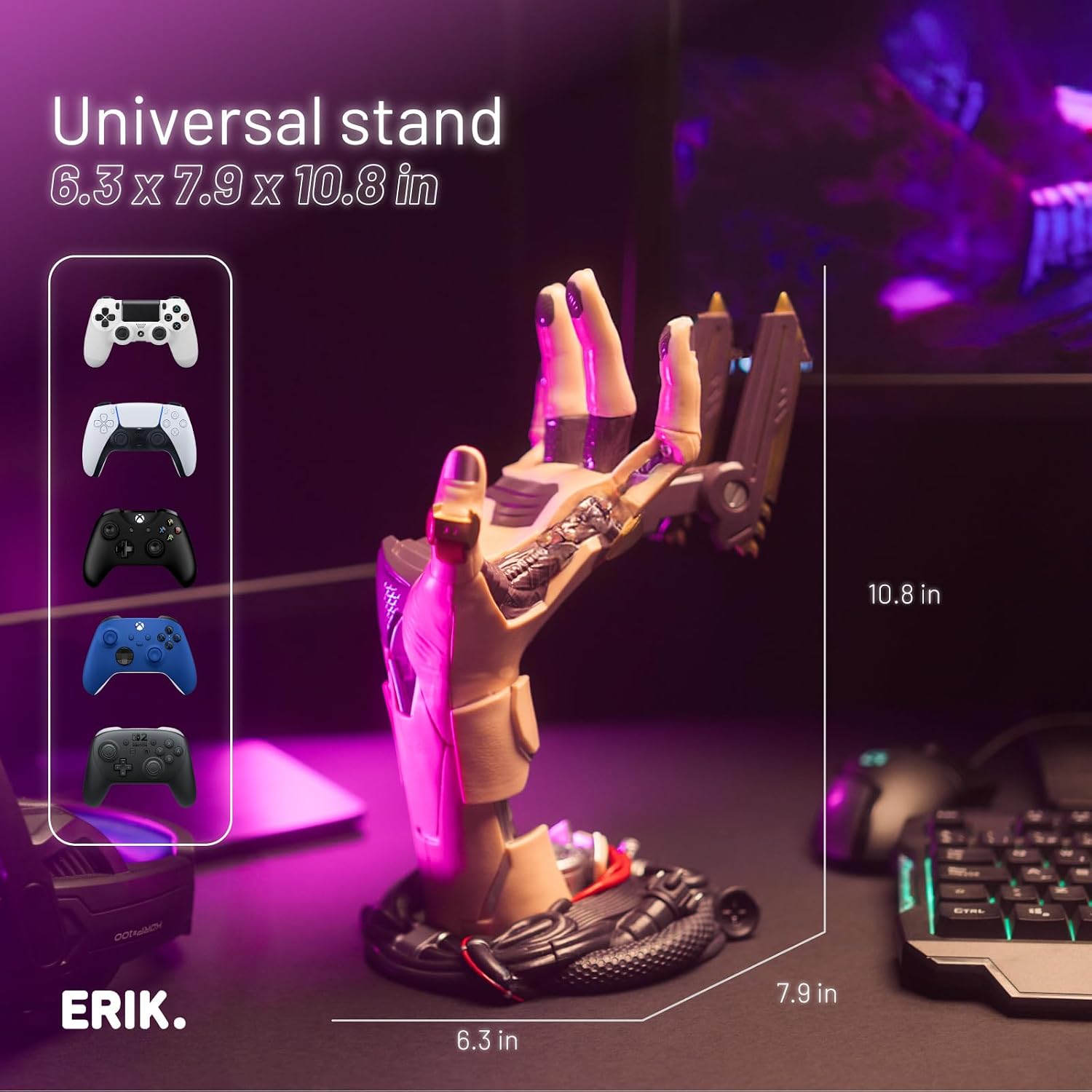 SOPORTE PARA CONTROLES Y AUDÍFONOS GRUPO ERIK CYBERPUNK - 2