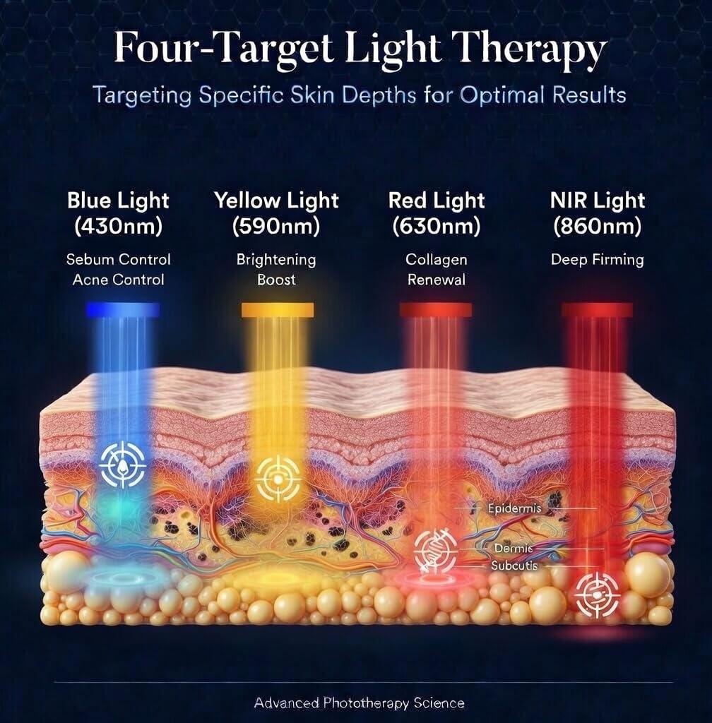 MASCARILLA FACIAL LED SUPER SUPPLY BROS CON TERAPIA DE LUZ ROJA E INFRARROJA - 4