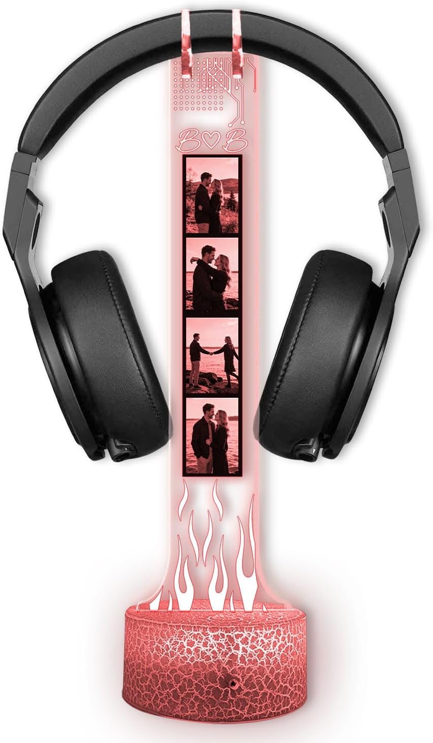 SOPORTE PARA AUDÍFONOS GIANTBIGHANDS PERSONALIZADO CON LUZ LED - 2