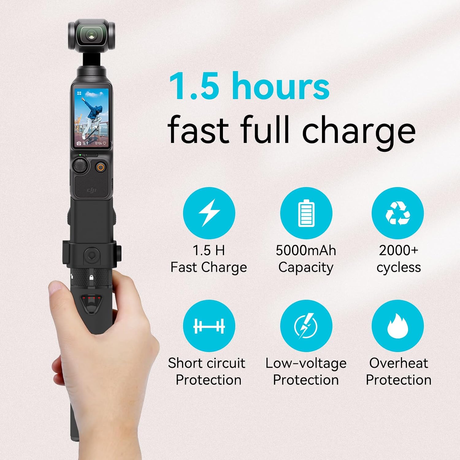 POWER STICK SMATREE PARA DJI OSMO POCKET 4P/4/3 BATERÍA PORTÁTIL 5000MAH - 4