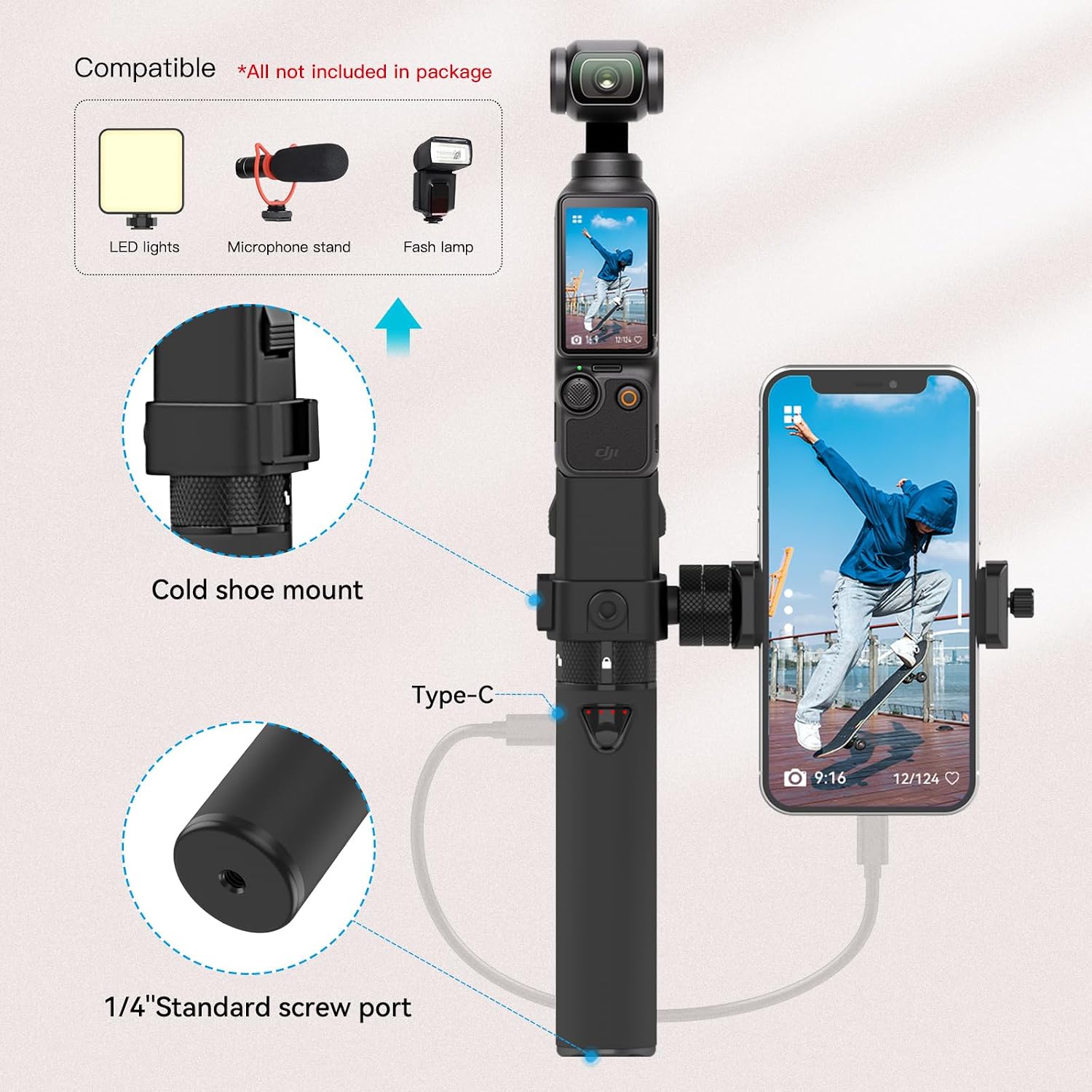 POWER STICK SMATREE PARA DJI OSMO POCKET 4P/4/3 BATERÍA PORTÁTIL 5000MAH - 5