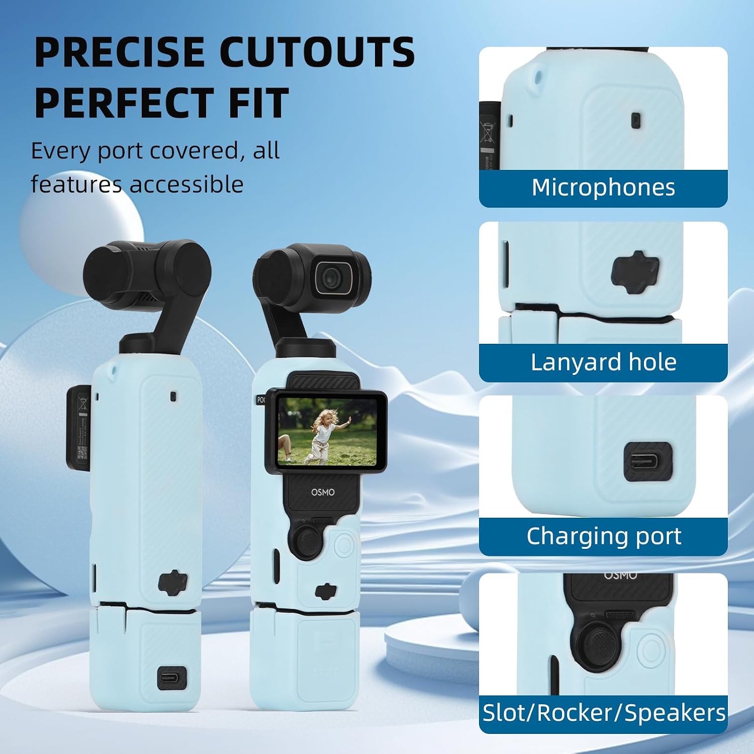 CARCASA DE SILICONA BRDRC POCKET 3 PARA DJI OSMO POCKET 3 AZUL - 2