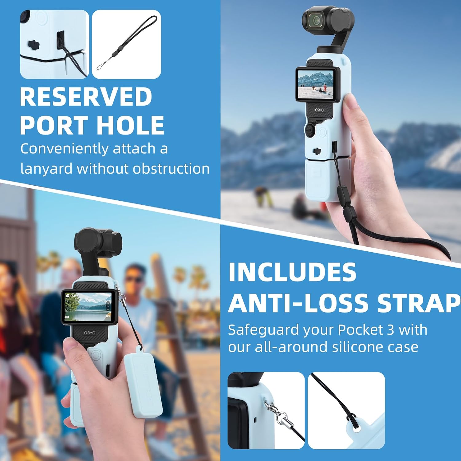CARCASA DE SILICONA BRDRC POCKET 3 PARA DJI OSMO POCKET 3 AZUL - 4