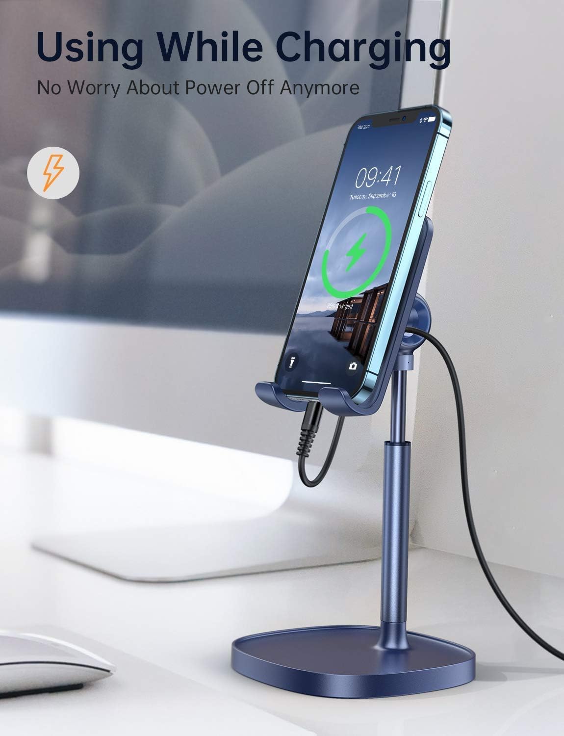 SOPORTE PARA CELULAR LISEN AZUL PARA ESCRITORIO - 5