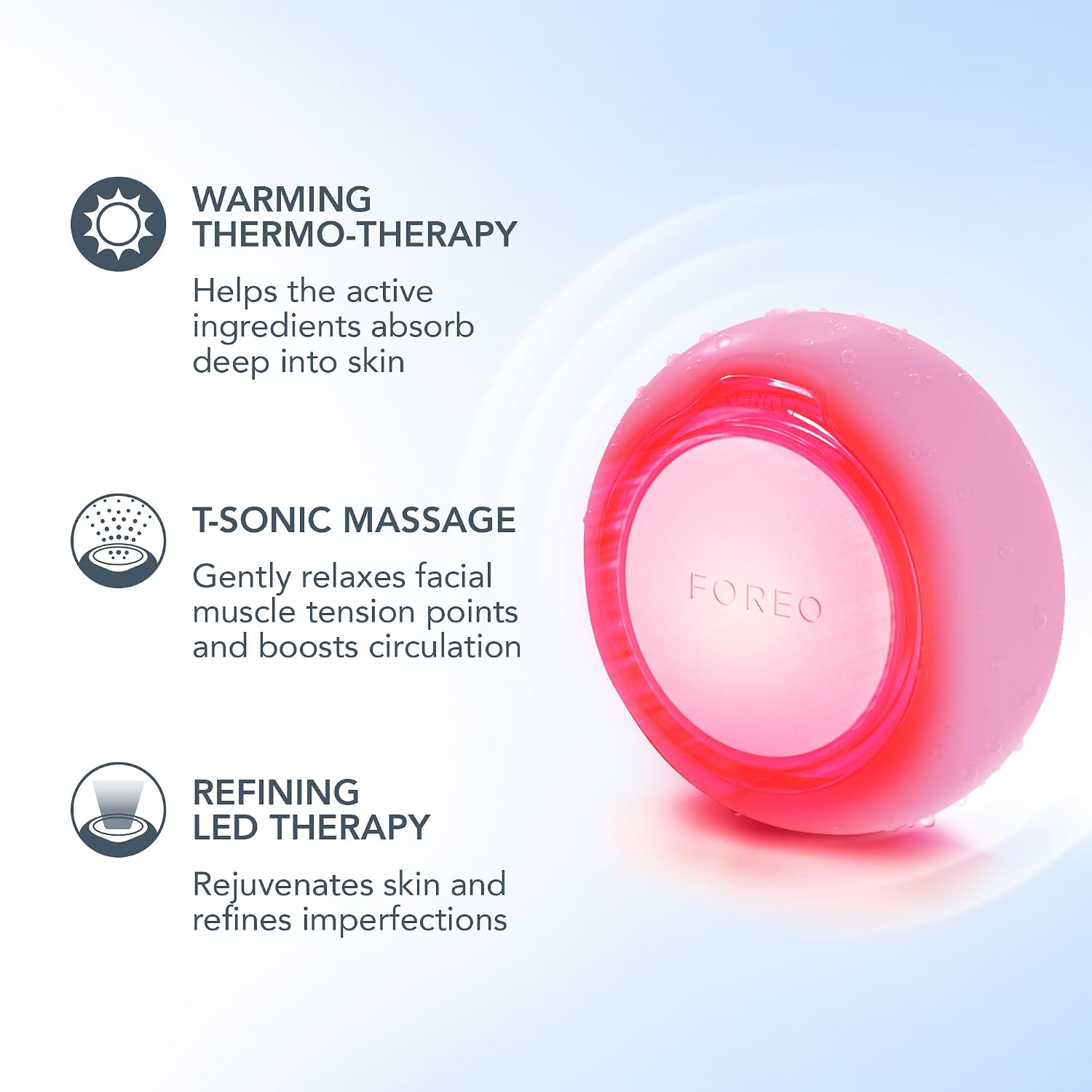 DISPOSITIVO FACIAL FOREO UFO 3 MINI PARA MASCARILLAS CON LUZ ROJA - 3
