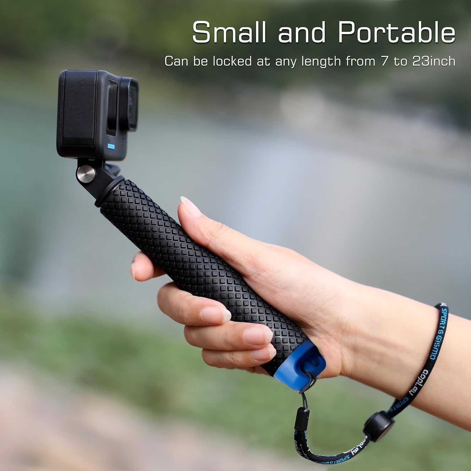 TRÍPODE PARA CÁMARA GEPULY 7''-23'' IMPERMEABLE CON MANGO PARA GOPRO Y AKASO - 4