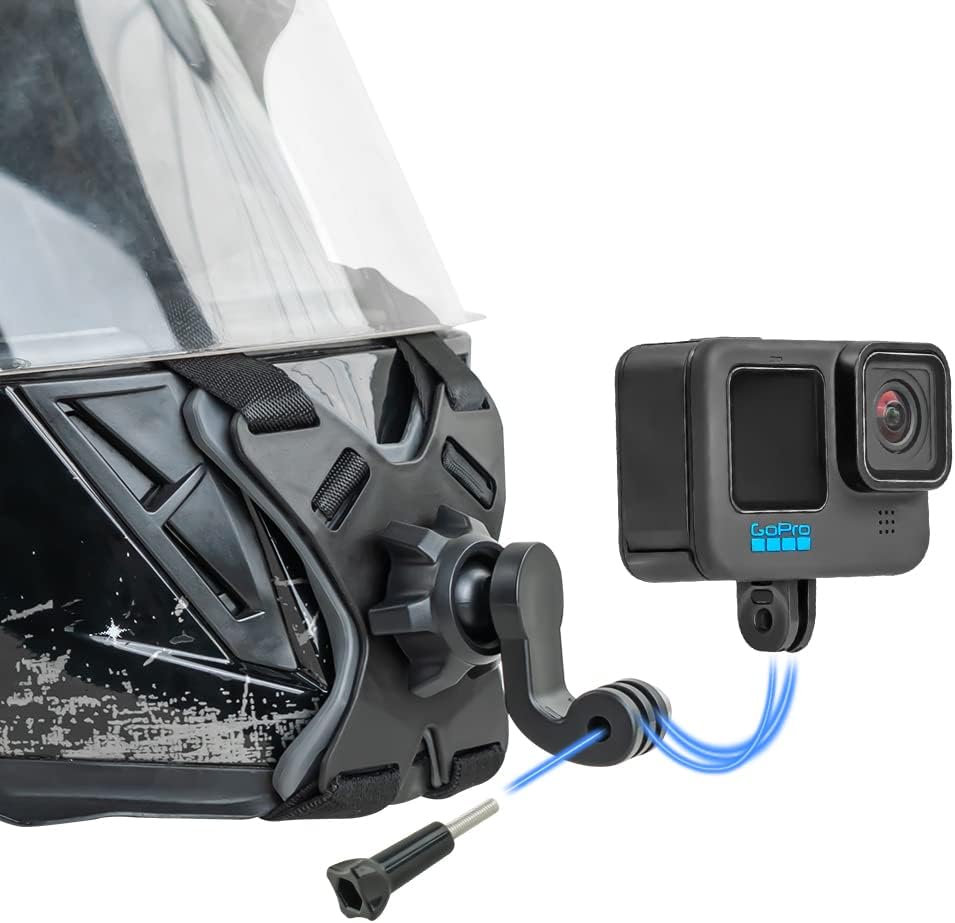 SOPORTE PARA CASCO DE MOTOCICLETA SUREWO COMPATIBLE CON GOPRO HERO 13,12,11,10,9,8,7 Y OTRAS CÁMARAS DE ACCIÓN - 1