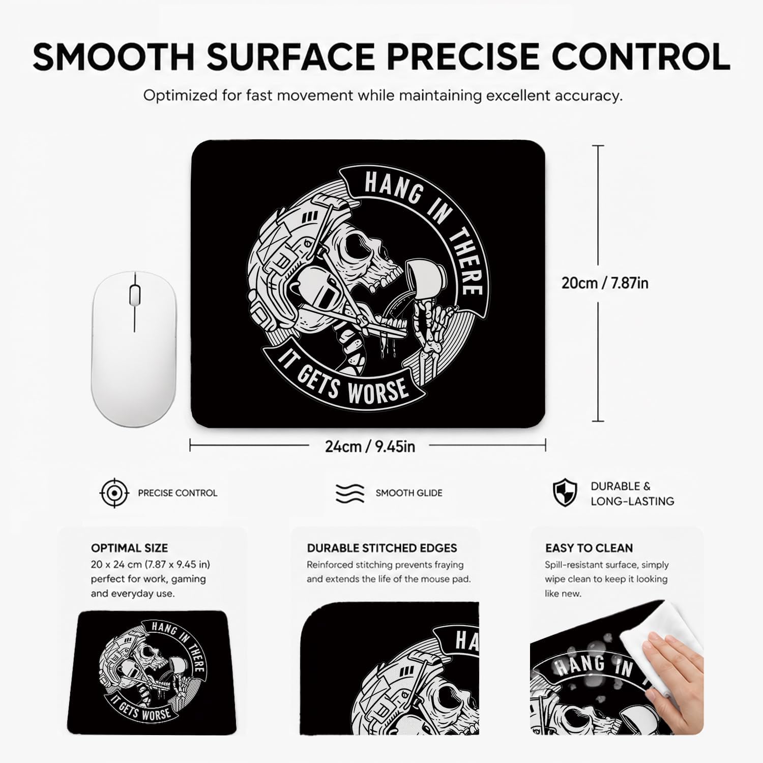MOUSE PAD HONLUNG GOTHIC CALAVERA 24X20 CM - 2