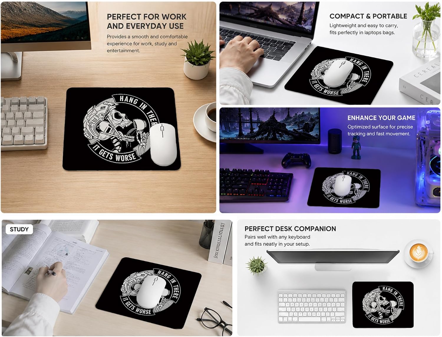 MOUSE PAD HONLUNG GOTHIC CALAVERA 24X20 CM - 3