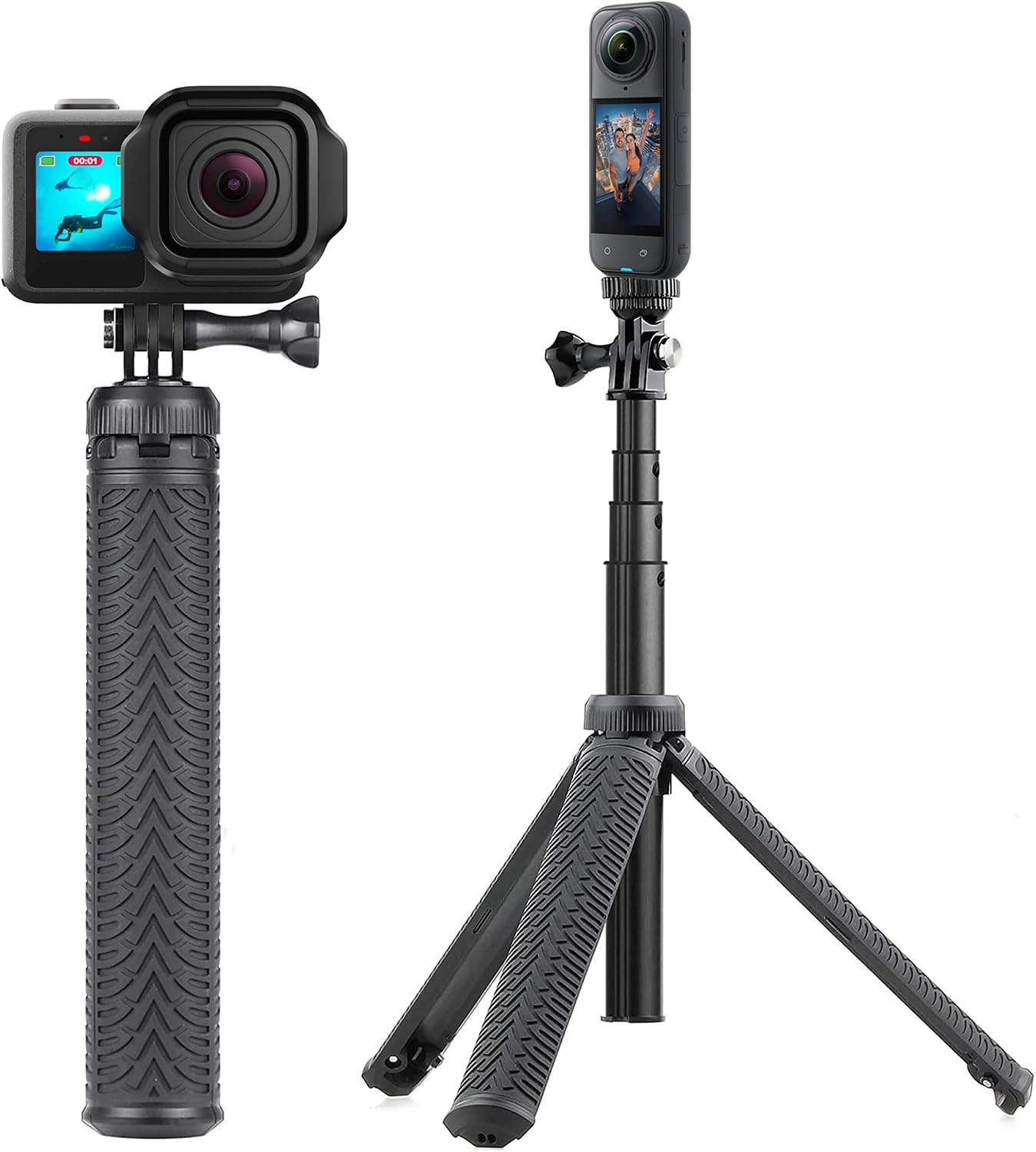 TRÍPODE PARA CÁMARA GEPULY ALUMINIO IMPERMEABLE CON SELFIE STICK - 1