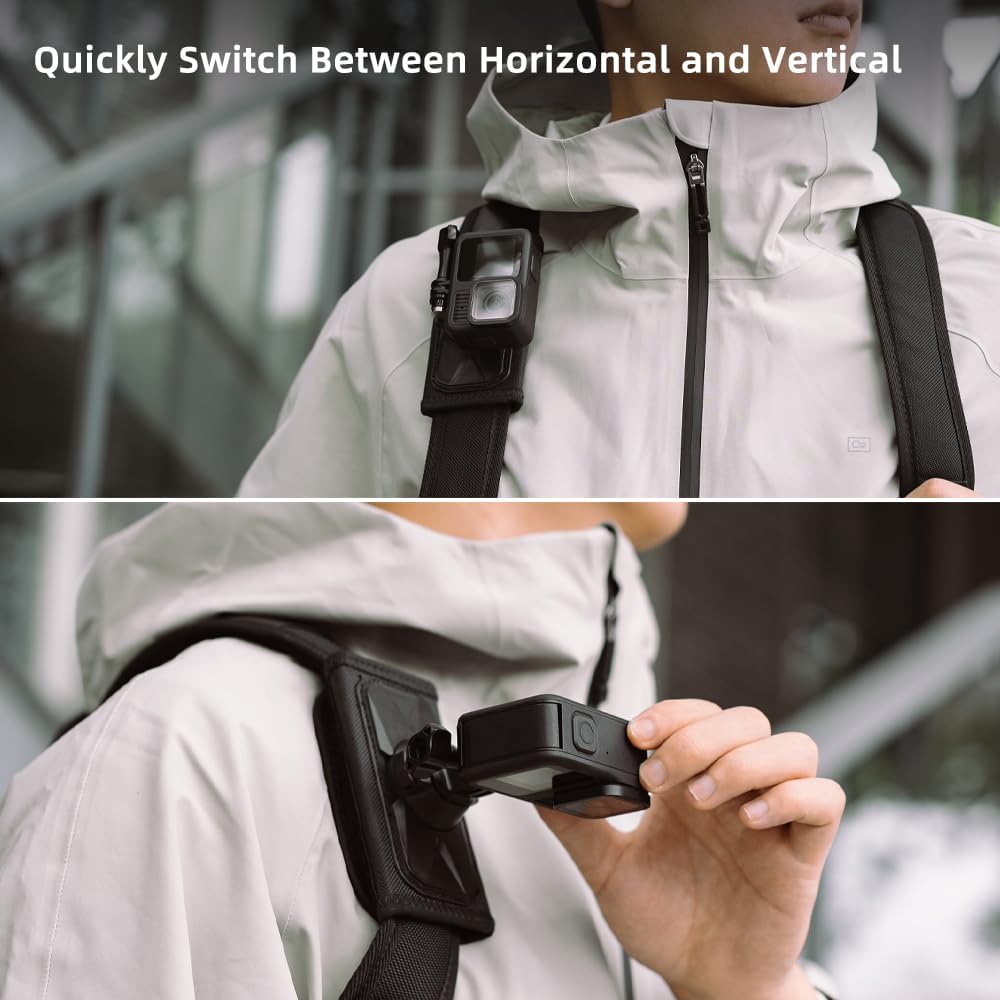 SOPORTE PARA MOCHILA CON LIBERACIÓN RÁPIDA SUREWO COMPATIBLE CON DJI OSMO Y GOPRO - 3