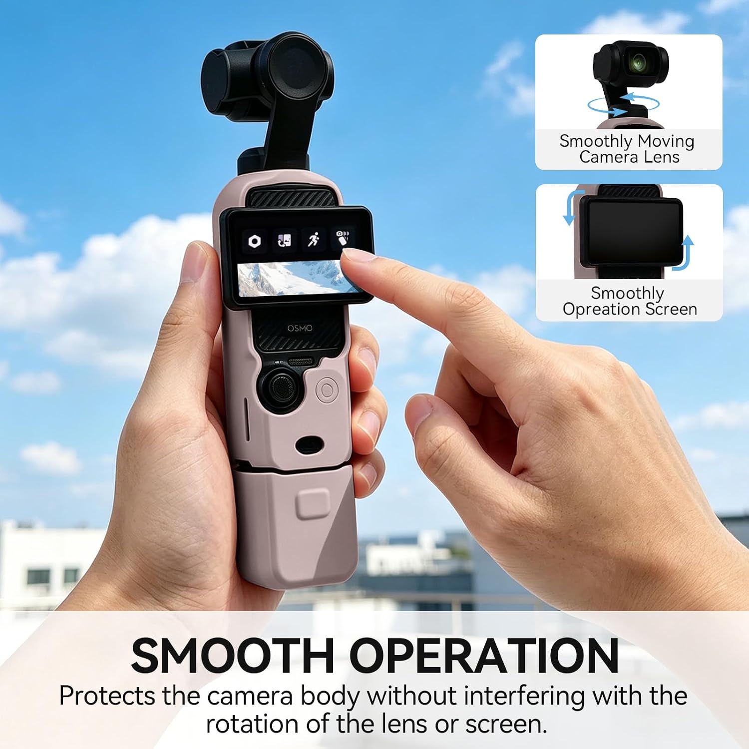 CARCASA EASY HOOD PARA DJI OSMO POCKET 3/XTRA MUSE COLOR ROSA TIFFANY - 2