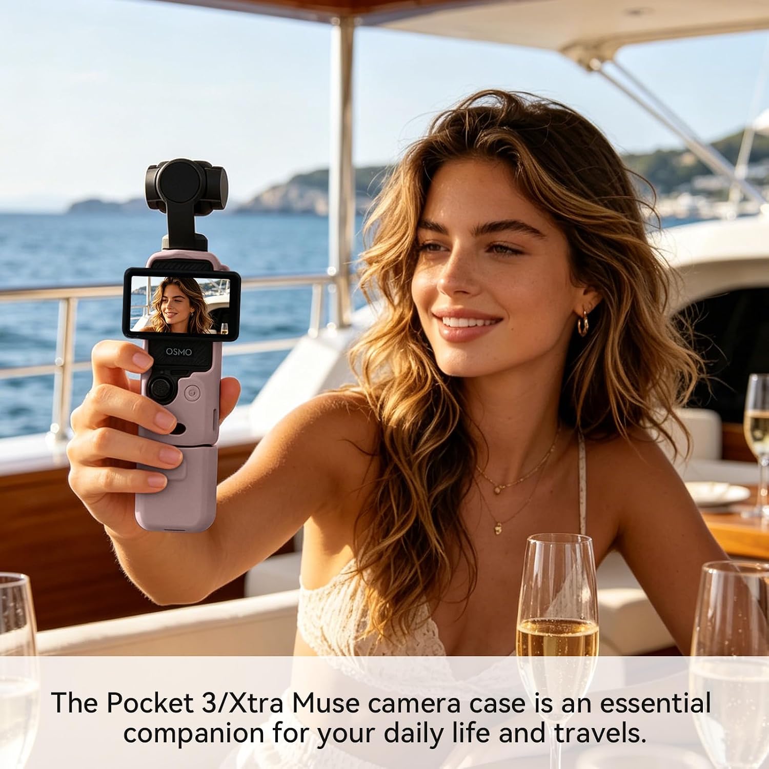 CARCASA EASY HOOD PARA DJI OSMO POCKET 3/XTRA MUSE COLOR ROSA TIFFANY - 5