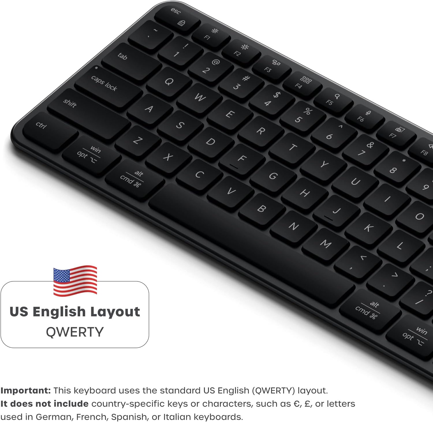 KIT DE TECLADO Y MOUSE INALÁMBRICO SATECHI SLIM EX3 BLUETOOTH 2.4 GHZ NEGRO ESPACIAL - 2