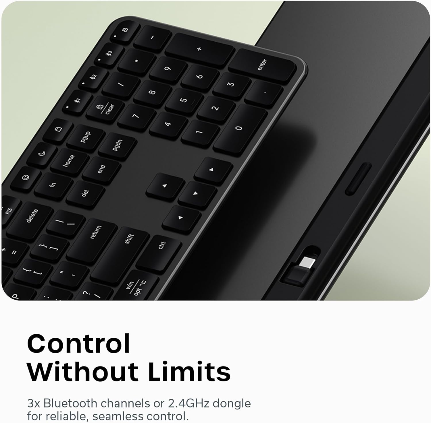 KIT DE TECLADO Y MOUSE INALÁMBRICO SATECHI SLIM EX3 BLUETOOTH 2.4 GHZ NEGRO ESPACIAL - 4