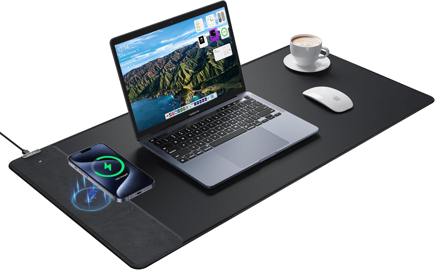 MOUSE PAD CON CARGA INALÁMBRICA EXTRELIFE 31.5X15.7 PULGADAS - 1