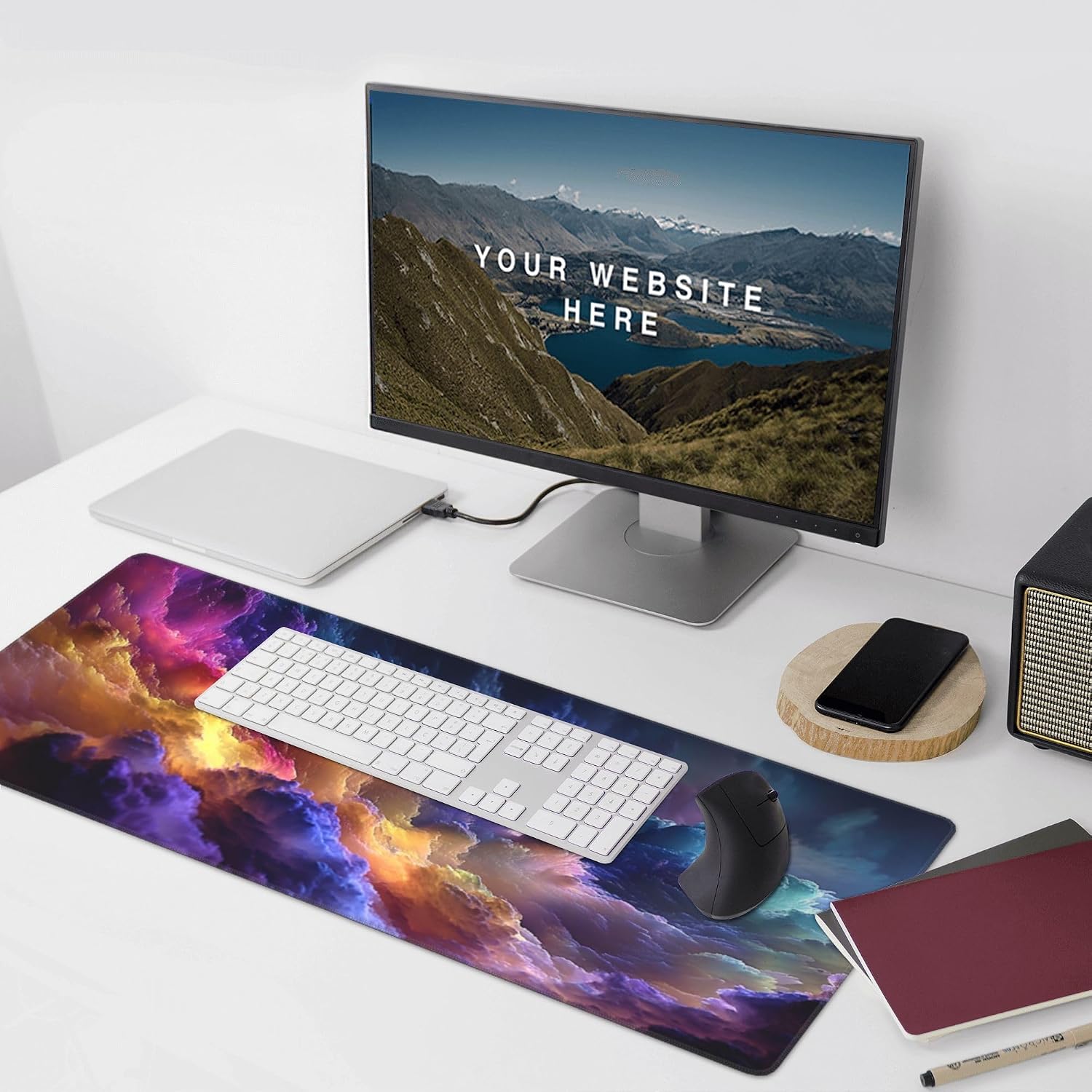 MOUSE PAD EXTRA GRANDE JJWETONG GALAXY CLOUD 90X40 CM - 3