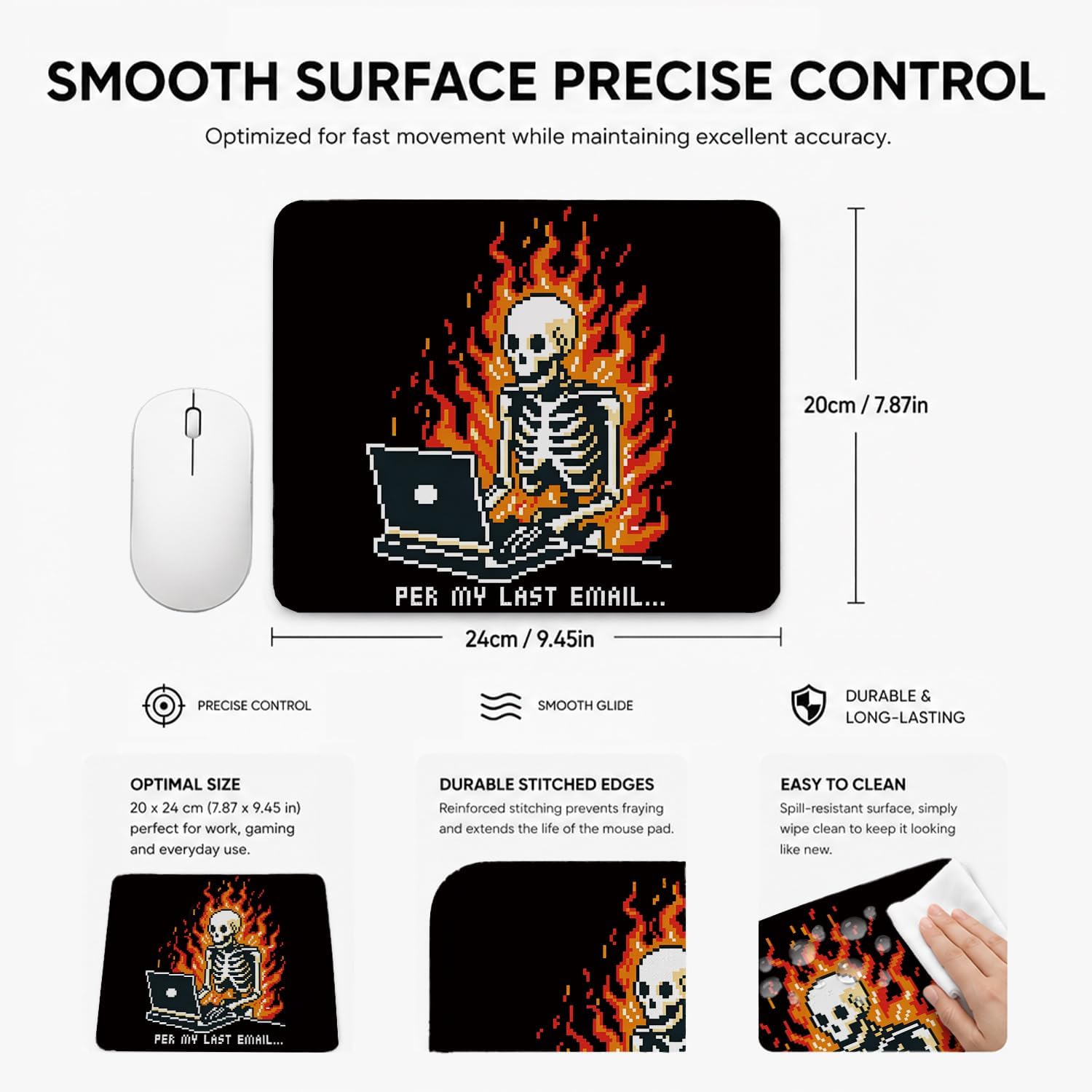 MOUSE PAD HONLUNG DISEÑO SARCÁSTICO 24X20 CM BASE ANTIDESLIZANTE - 2