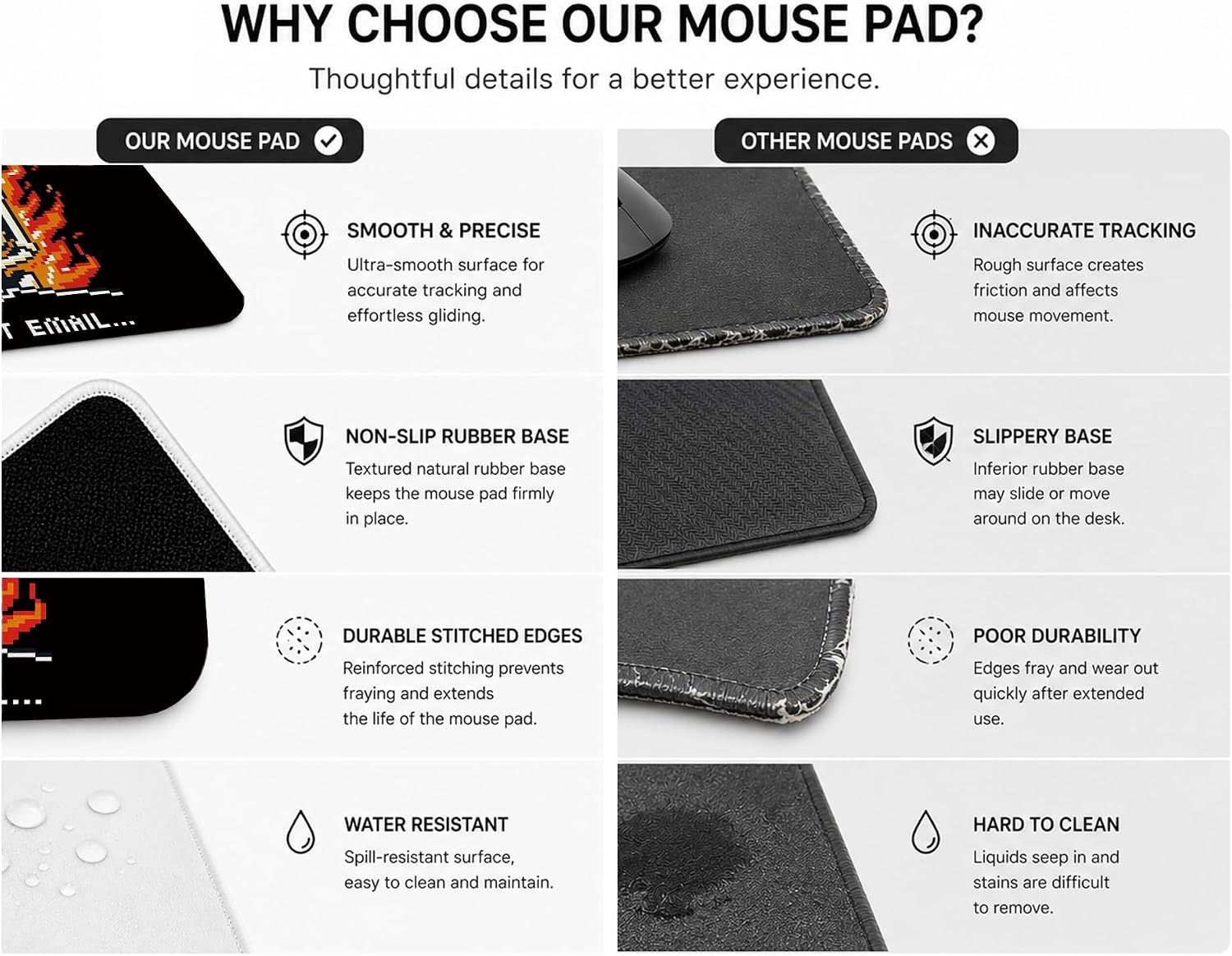 MOUSE PAD HONLUNG DISEÑO SARCÁSTICO 24X20 CM BASE ANTIDESLIZANTE - 5