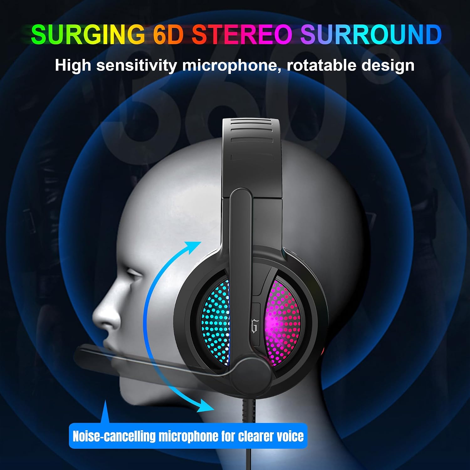 KIT DE TECLADO, MOUSE, AUDÍFONOS Y MOUSEPAD PARA GAMING DGG - 5