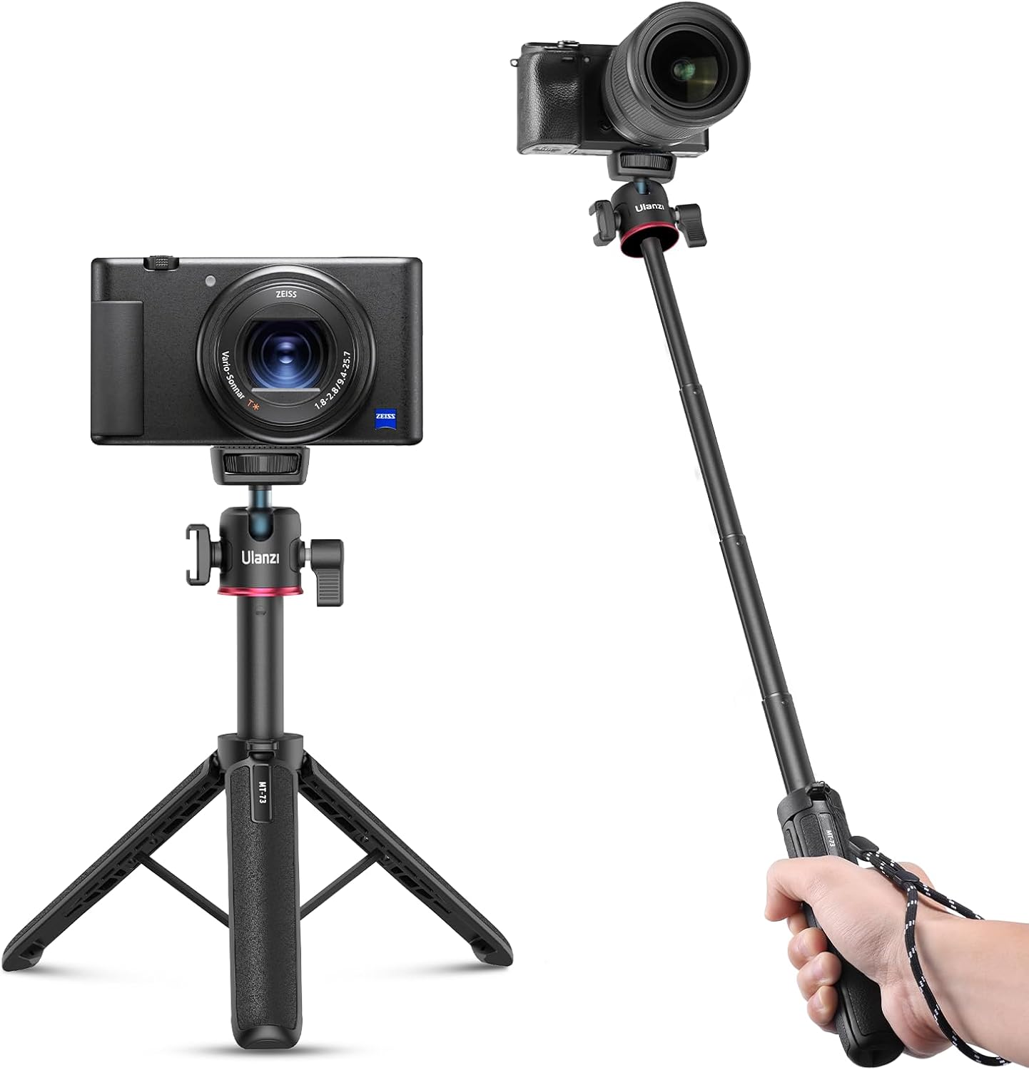 TRÍPODE EXTENSIBLE ULANZI MT-73 MINI SELFIE STICK PARA CÁMARAS COMPACTAS - 1