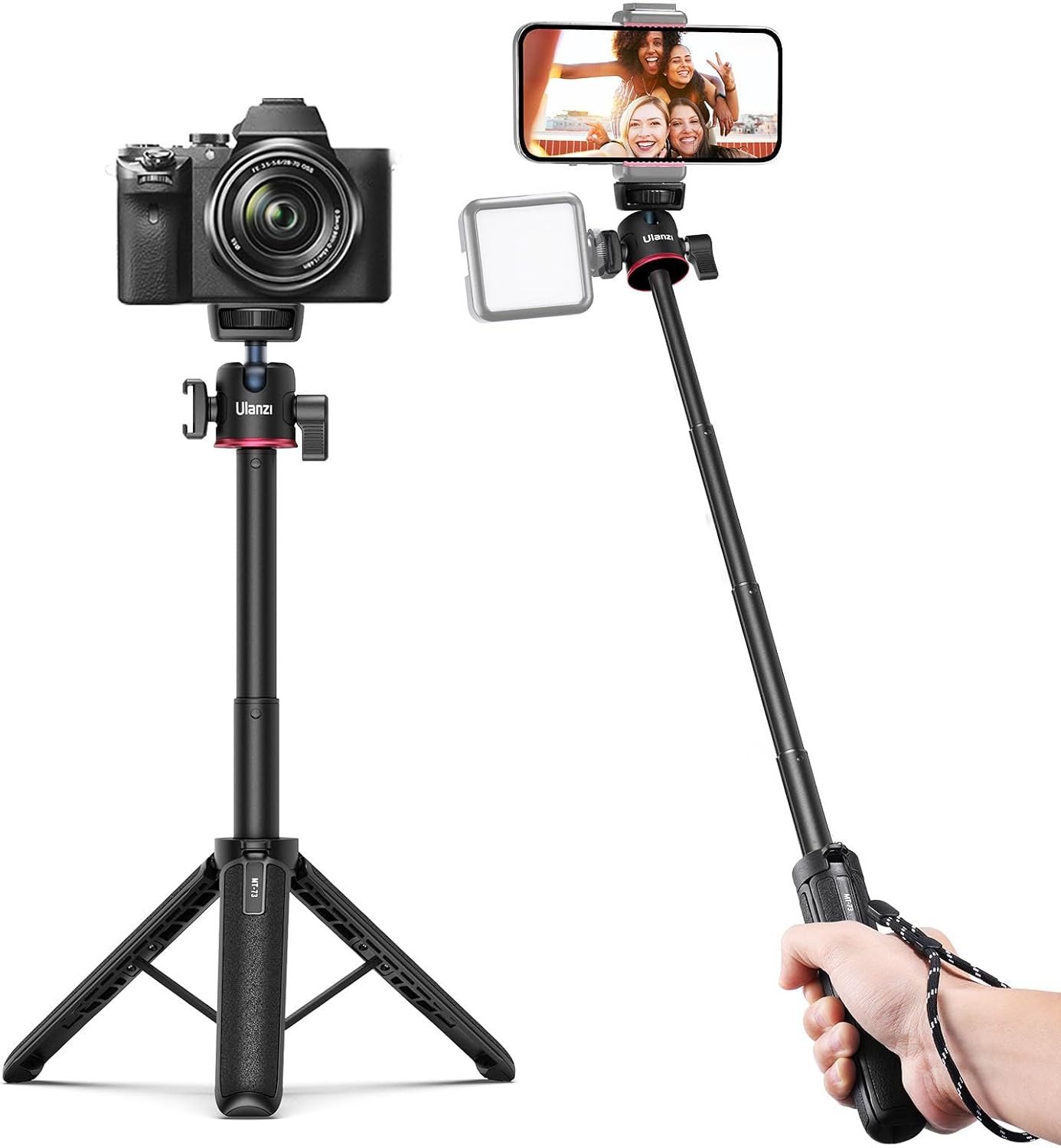 TRÍPODE EXTENSIBLE ULANZI MT-73 MINI SELFIE STICK PARA CÁMARAS COMPACTAS - 2