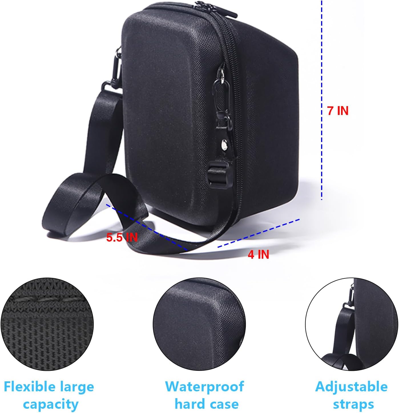 FUNDA PARA CÁMARA INSTANTÁNEA WOGOZAN PARA POLAROID NOW/NOW+/I-TYPE/FLIP COLOR NEGRO - 4