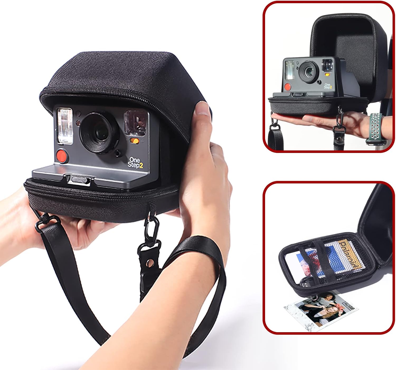 FUNDA PARA CÁMARA INSTANTÁNEA WOGOZAN PARA POLAROID NOW/NOW+/I-TYPE/FLIP COLOR NEGRO - 5