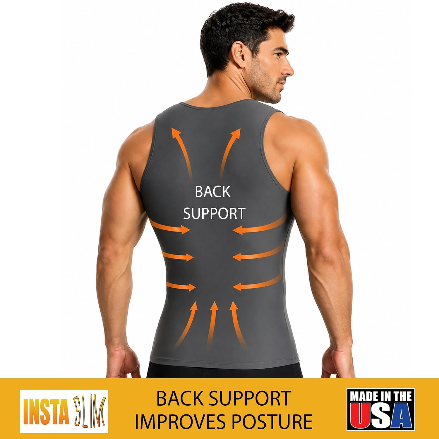 CAMISETA SIN MANGAS COMPRESIVA INSTA SLIM 3 UNIDADES - 4