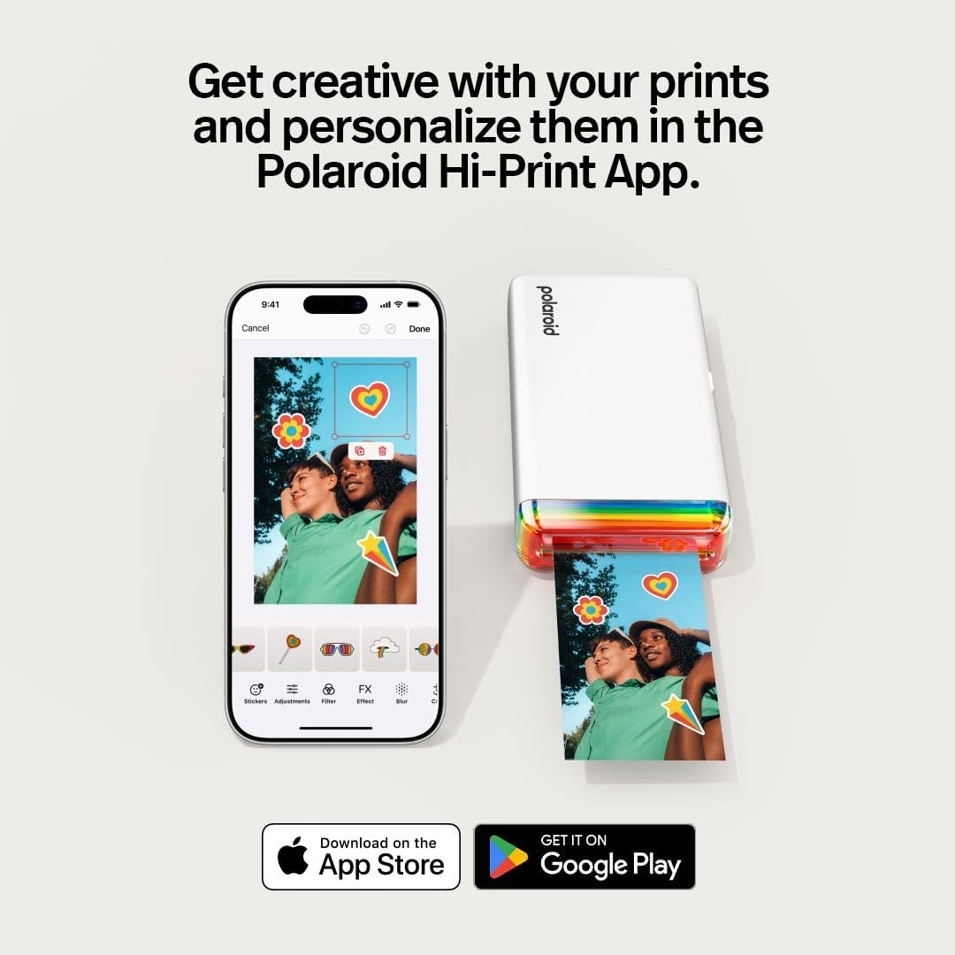 IMPRESORA POLAROID HI-PRINT 2ND GENERATION BLUETOOTH BLANCA CON 40 FOTOS - 5