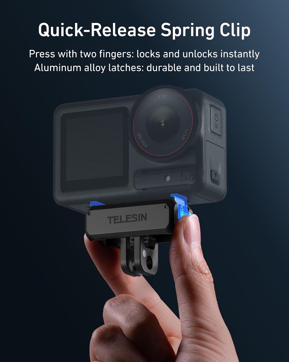 SOPORTE ADAPTADOR MAGNÉTICO TELESIN PARA DJI OSMO ACTION 5 PRO/4/3 Y OSMO 360 - 4