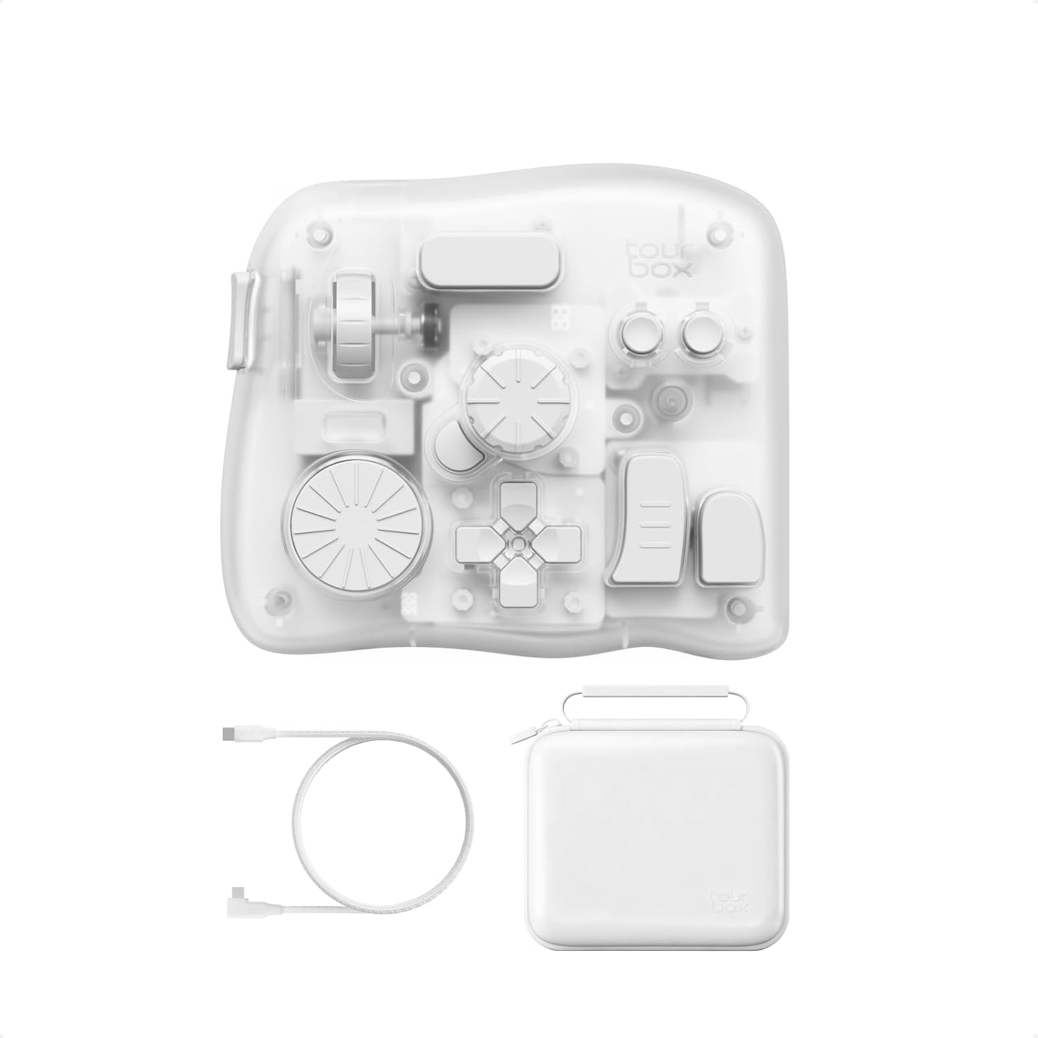 CONTROLADOR DE EDICIÓN TOURBOX ELITE PLUS FROST WHITE - 1