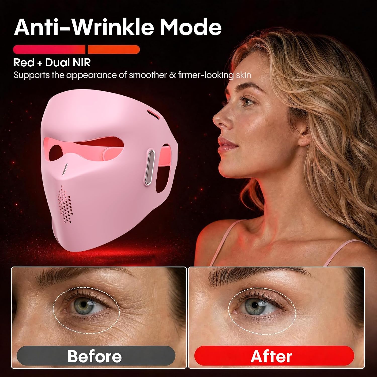 MÁSCARA FACIAL LED OWNATURE CON LUZ INFRARROJA CERCANA, ROJA Y AZUL PARA REJUVENECIMIENTO PROFESIONAL - 4