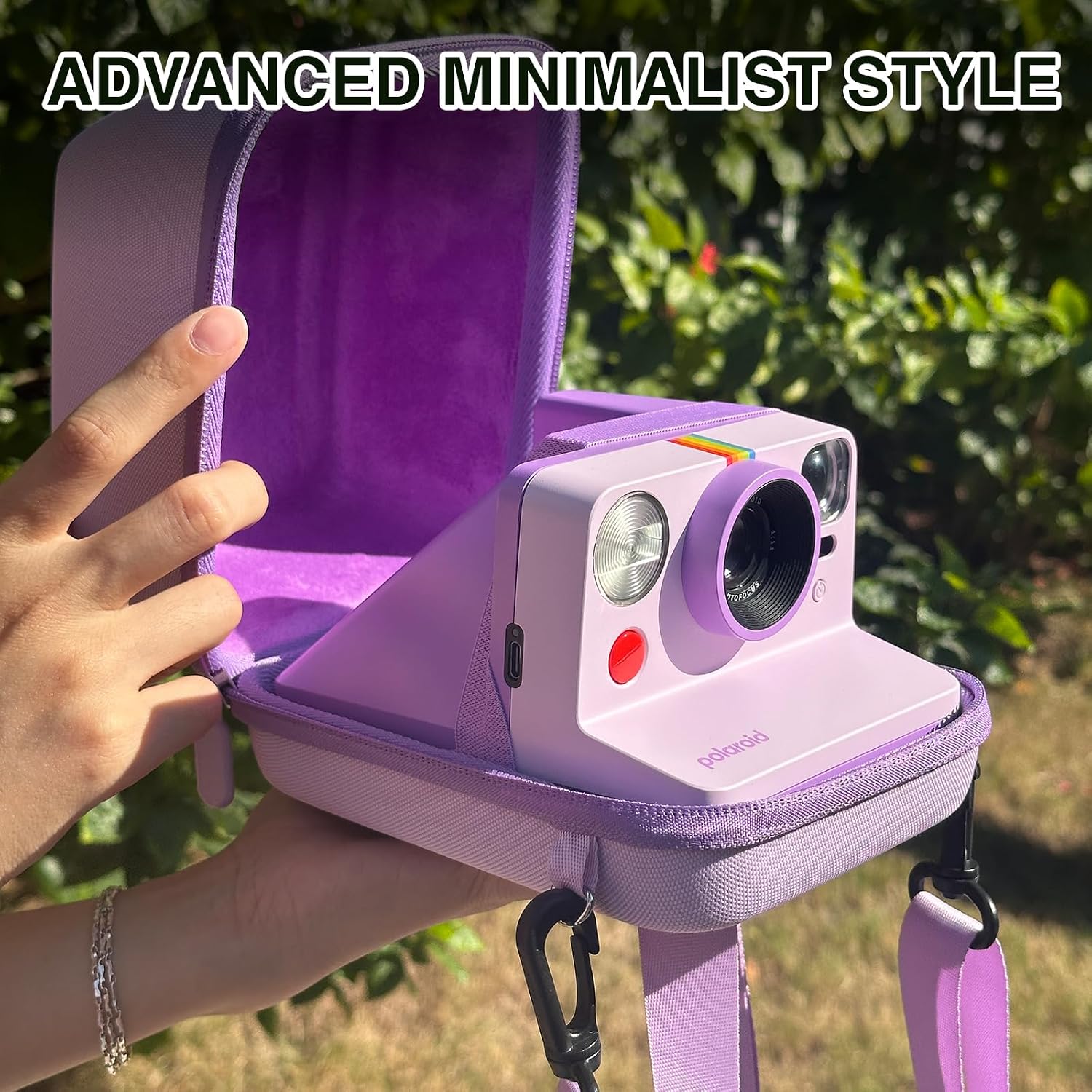 FUNDA PARA CÁMARA WOGOZAN PARA POLAROID NOW/NOW+/I-TYPE/FLIP INSTANT CÁMARA MORADO - 5