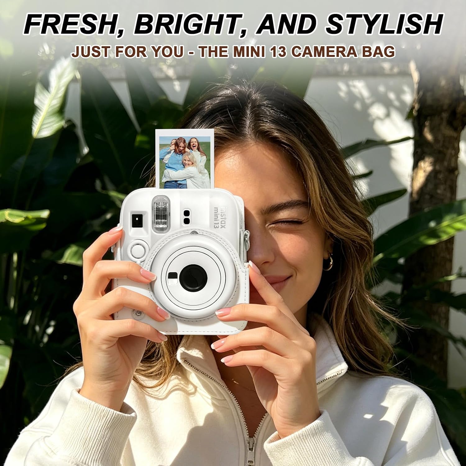 FUNDA PARA CÁMARA WOGOZAN FUJIFILM INSTAX MINI 13 BLANCO - 2