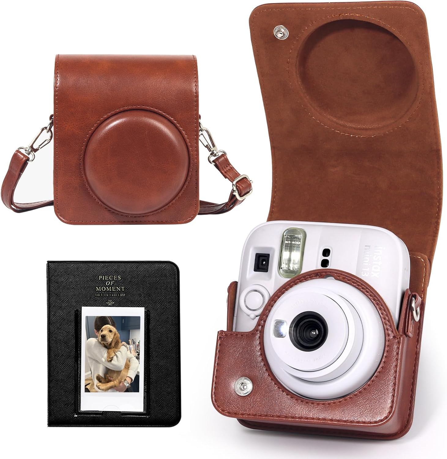 FUNDA PARA CÁMARA WOGOZAN FUJIFILM INSTAX MINI 13 MARRÓN - 1