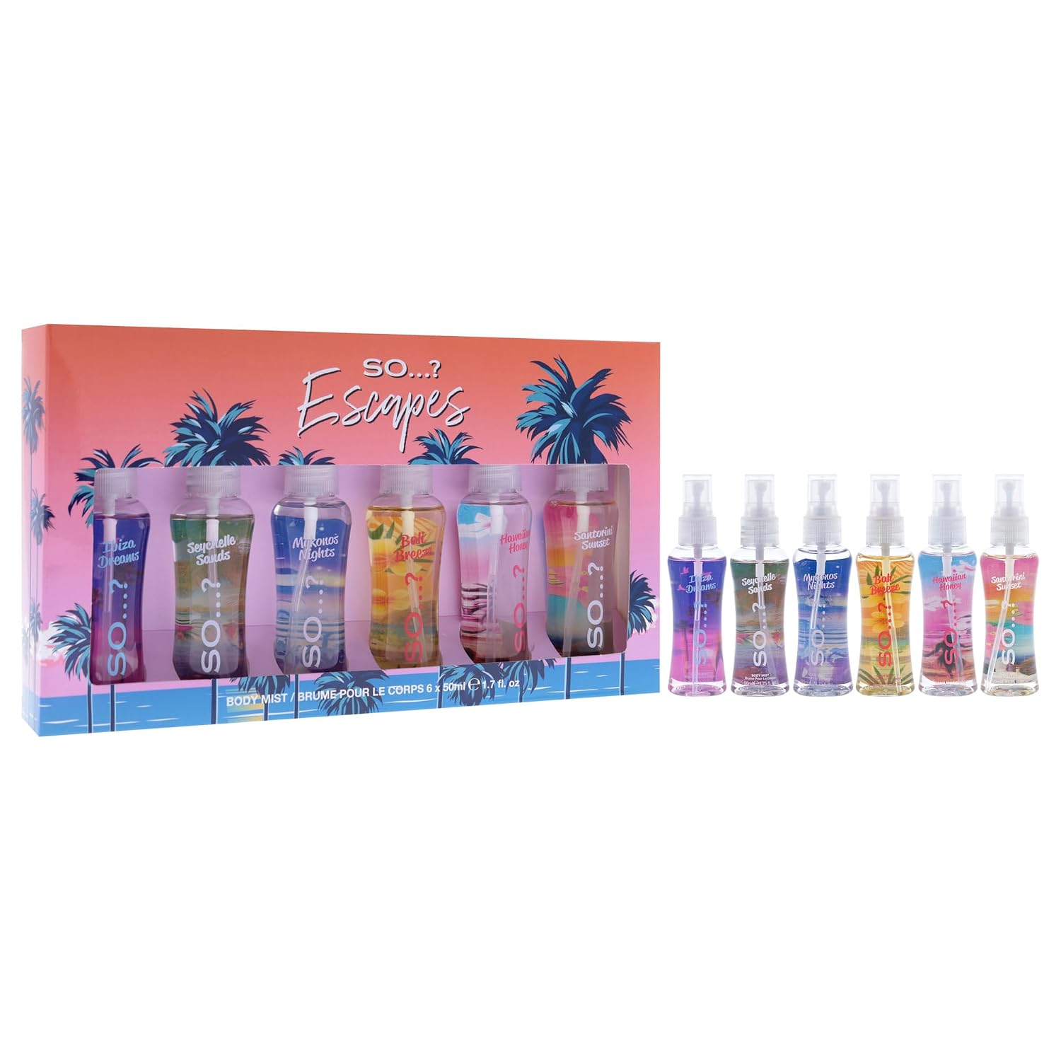 SET DE BODY MIST SO...? ESCAPES PARA MUJER 6 PIEZAS 50 ML - 3