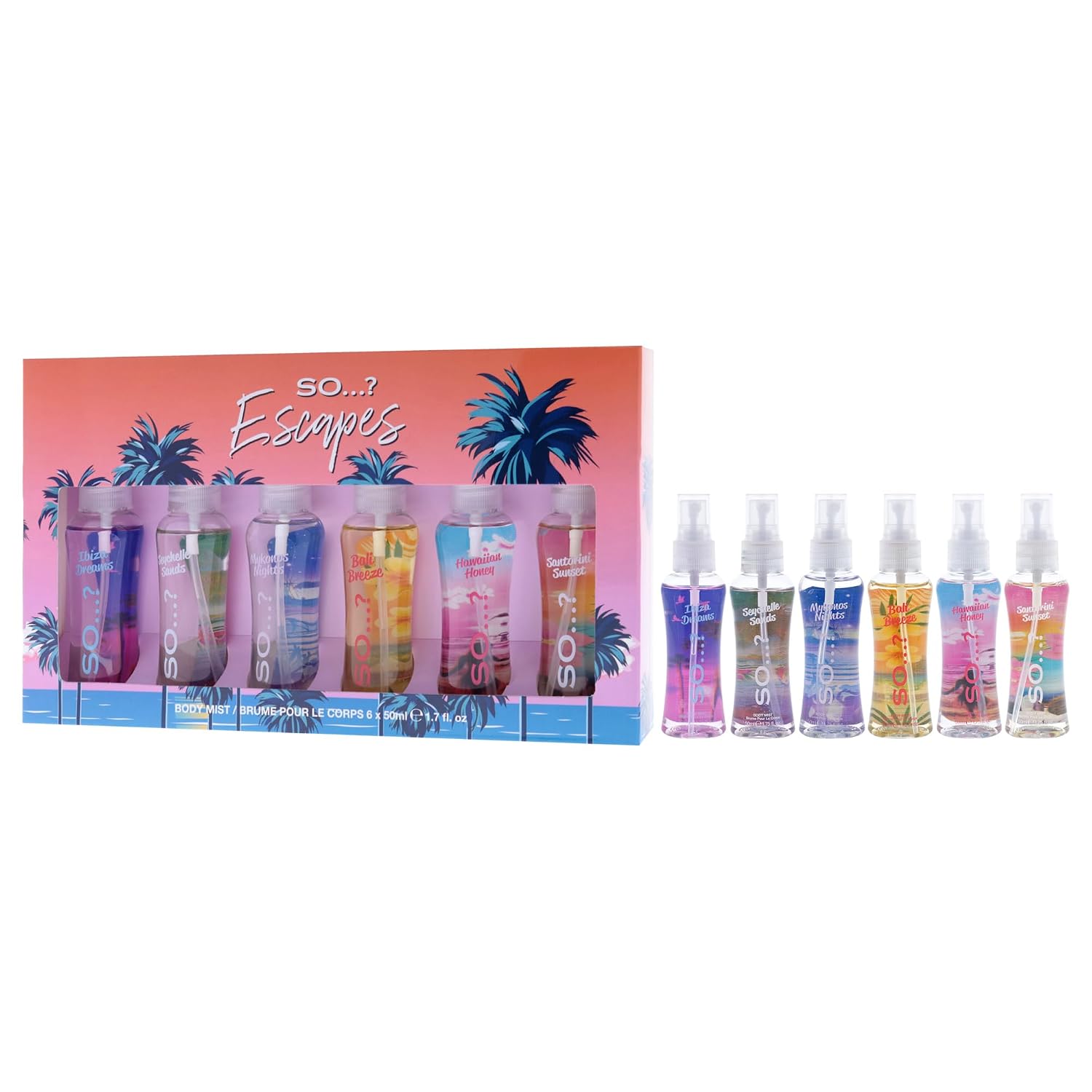 SET DE BODY MIST SO...? ESCAPES PARA MUJER 6 PIEZAS 50 ML - 4