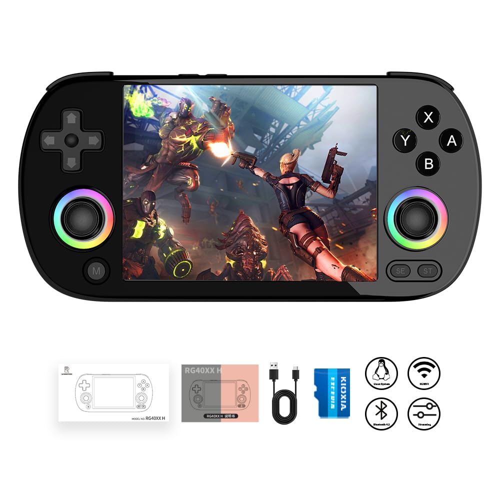 CONSOLA PORTÁTIL RETRO ANBERNIC RG40XX H 64GB NEGRA - 1