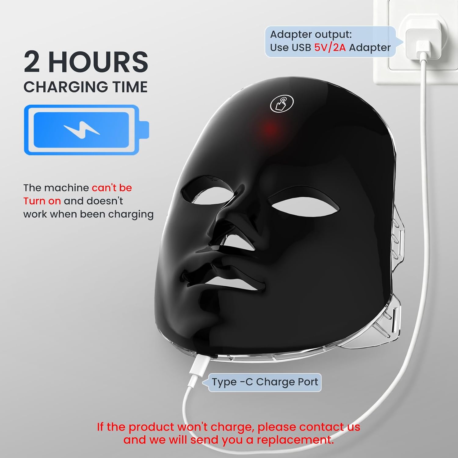 MASCARILLA FACIAL SUERBEATY RED LIGHT MASK 7-1 COLORES - 3