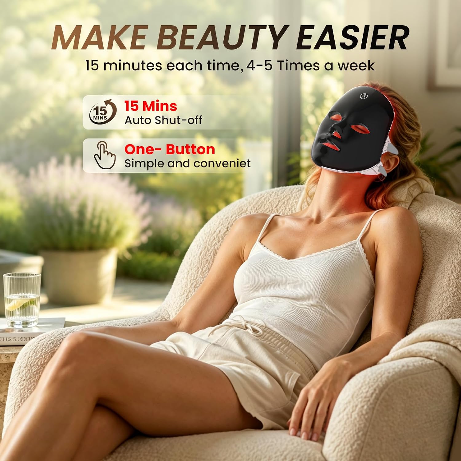 MASCARILLA FACIAL SUERBEATY RED LIGHT MASK 7-1 COLORES - 4
