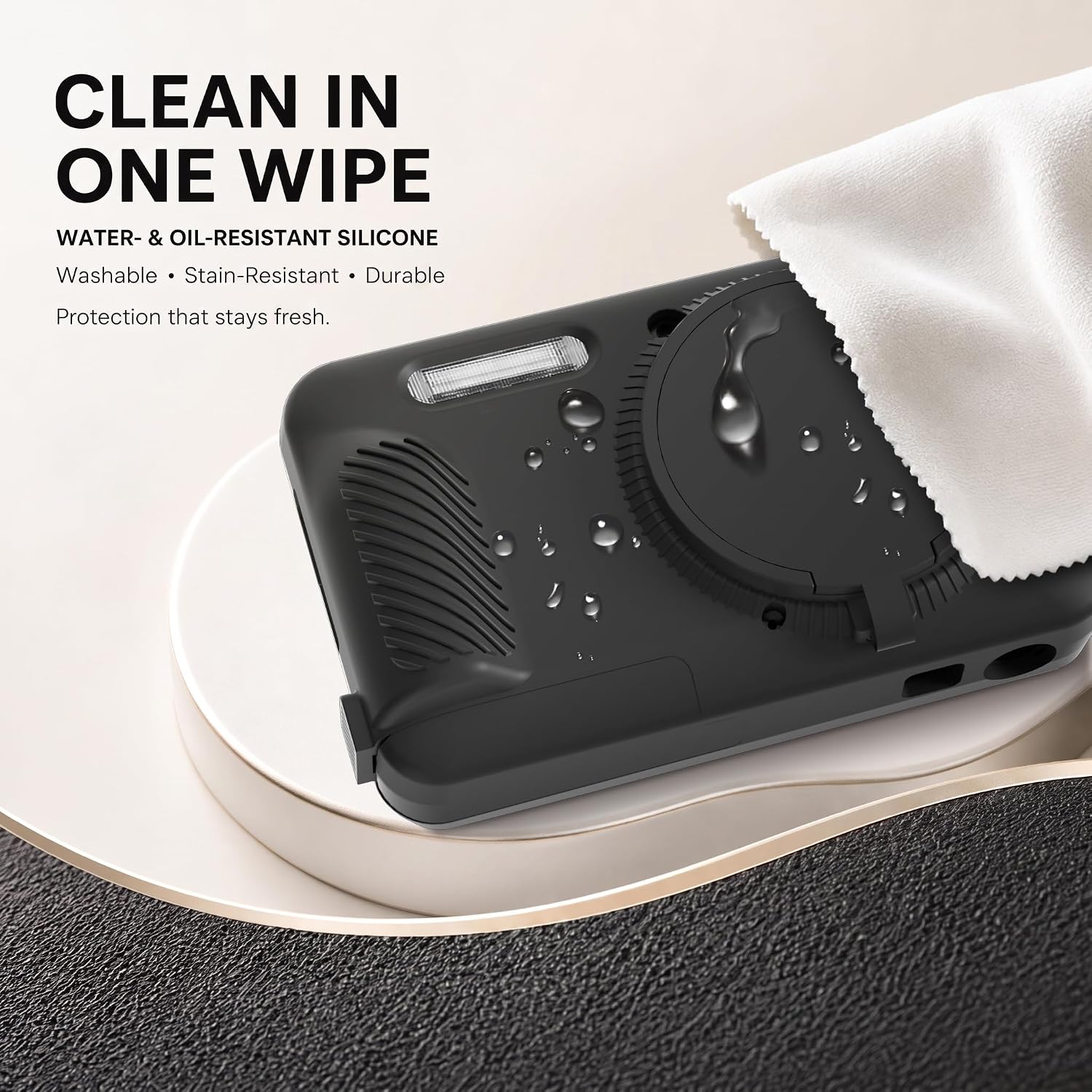 CARCASA PARA KODAK PIXPRO FZ55 TUOOUT SILICONA NEGRA CON PROTECTOR DE PANTALLA Y CORREA - 4