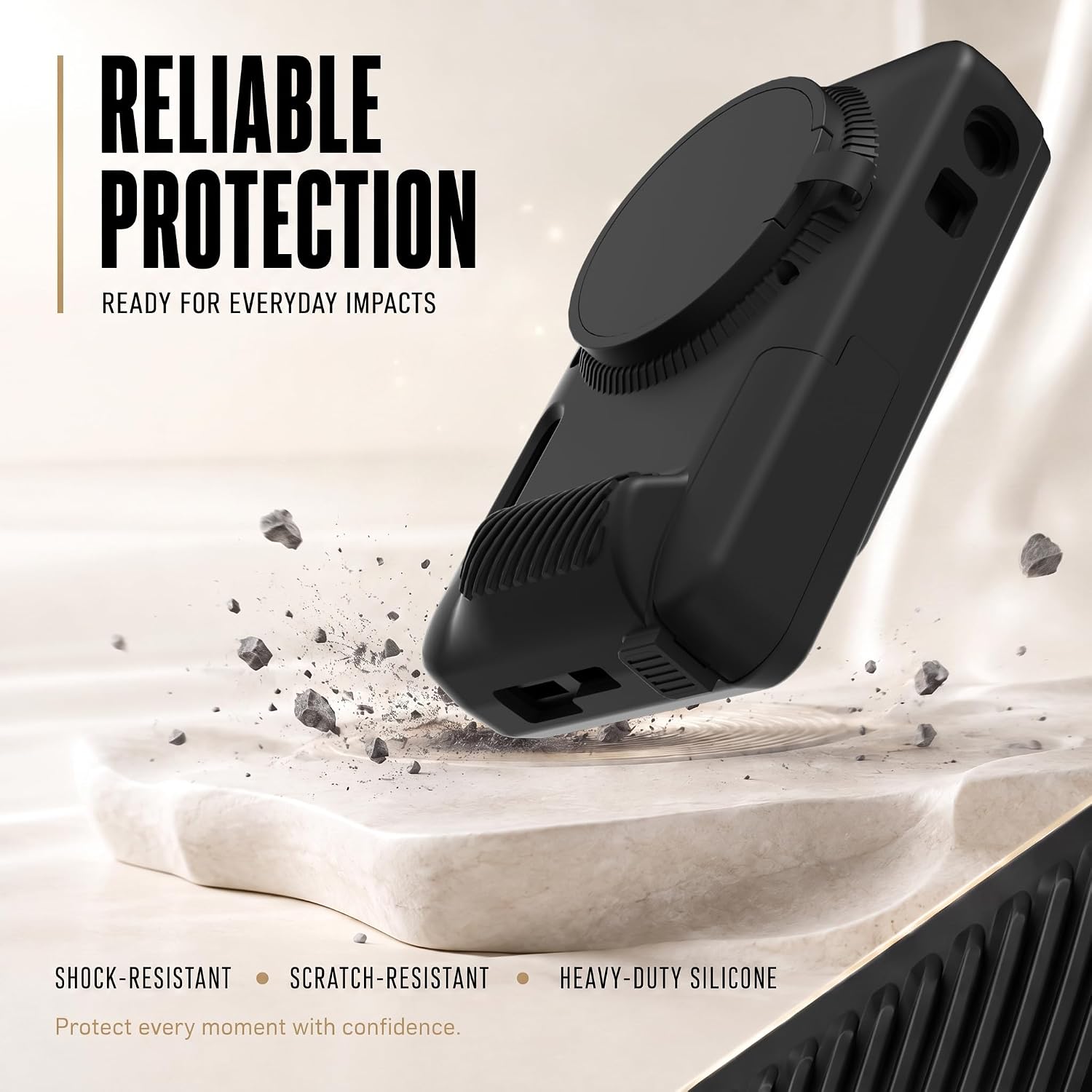 CARCASA PARA KODAK PIXPRO FZ55 TUOOUT SILICONA NEGRA CON PROTECTOR DE PANTALLA Y CORREA - 5